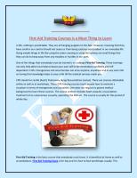First Aid Training Courses is a Must Thing to Learn.pdf