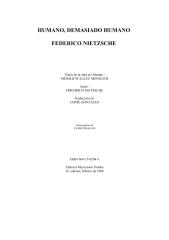 Nietzsche Friedrich - Humano Demasiado Humano.pdf
